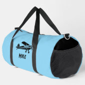 Sac De Sport Avion Piper Cub cool, Aviation Bleue Simple (Coin droit)