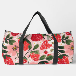 Sac De Sport Baies rouges luxuriantes et fleurs