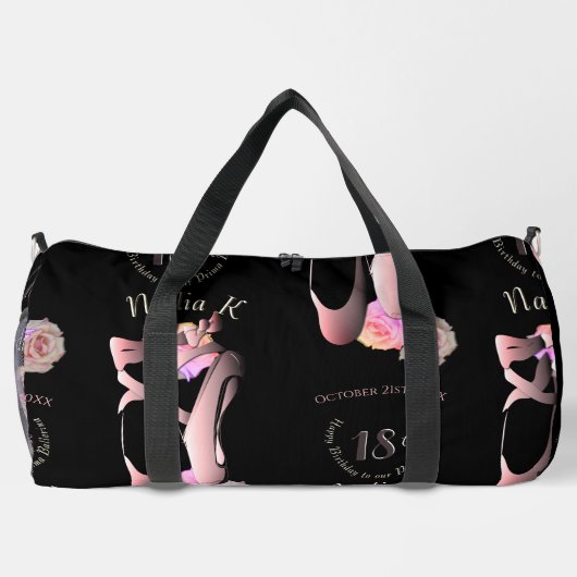 Sac De Sport Ballerina Toe Chaussures Custom Event (Verso)