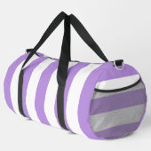 Sac De Sport Bandes pourpres, Blancs, Motif rayé (Coin droit)