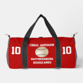 Sac De Sport Baseball Team Coach Player Scarlet and Gray Custom (Recto)