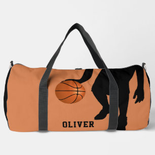 Sac De Sport Basket Ball Black Player Silhouette Enfants Nom