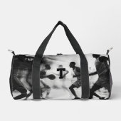 Sac De Sport Basket-ball monogramme noir et blanc (Recto)