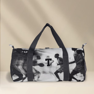 Sac De Sport Basket-ball monogramme noir et blanc