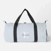 Bébé bleu moderne minimaliste Monogramme