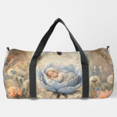 Sac De Sport Bébé endormi dans un bébé fleur bleue (Verso)