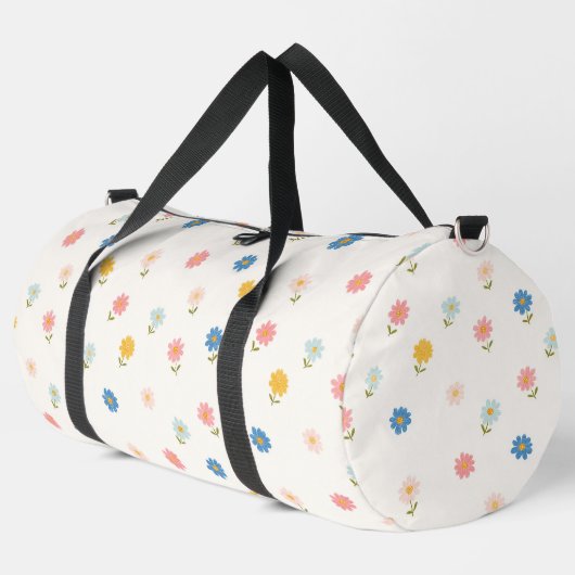 Sac De Sport Bébé Fleur Rétro Pastel (Coin gauche)