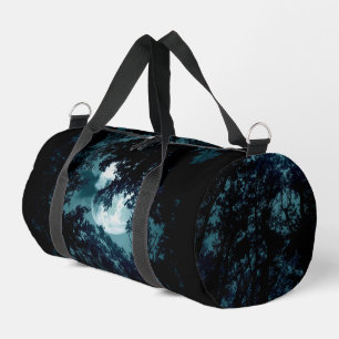 Sac De Sport Belle Lune qui coule avec les arbres