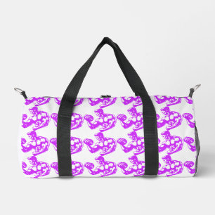 Sac De Sport Bicep Curl Minimalist Gym - Purple Fitness Design