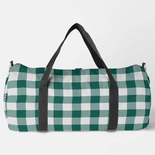 Sac De Sport bison gris vert à damiers (Recto)