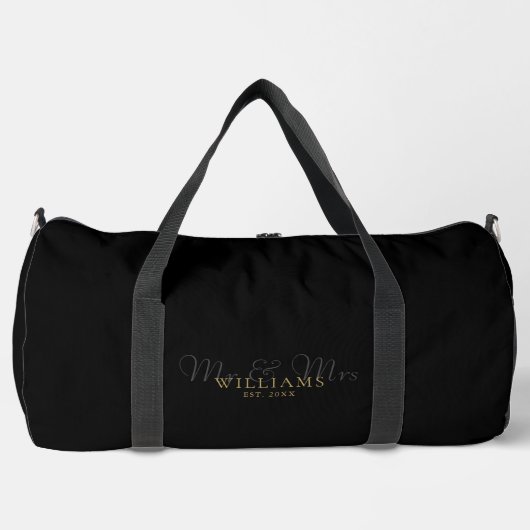 Sac De Sport Black And Gold M. Et Mme Mariage Lune de miel (Recto)