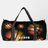 Sac De Sport Black Basketball Ball Metallic Pattern Sports Name (Recto)