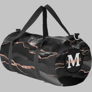 Sac De Sport Black Rose Gold Parties scintillant Agate Grand Du