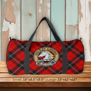 Sac De Sport Blason du Clan Ramsay sur tartan rouge