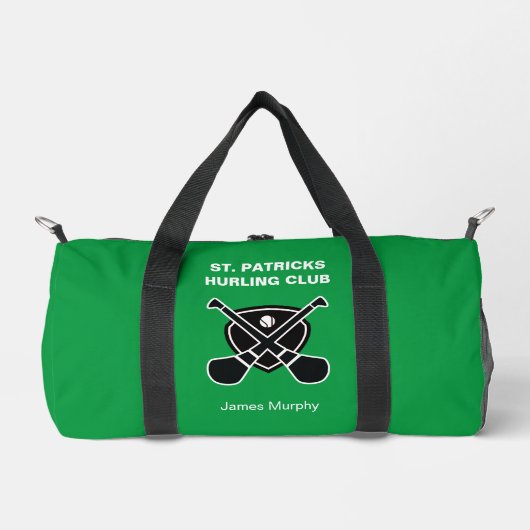 Sac De Sport Blessure personnalisée / Camogie (verte) (Recto)