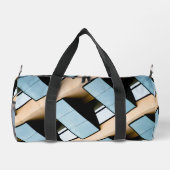 Sac De Sport Bleu et beige Abstrait (Verso)
