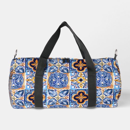 Sac De Sport Bleu sicilien Bleu blanc céramique méditerranéenne (Verso)