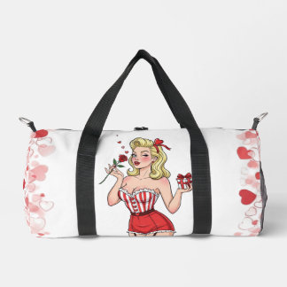 Sac De Sport Blonde Retro Valentine Pin-Up Girl