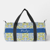 Sac De Sport Blue and Yellow Mediterranean Tile Pattern (Recto)