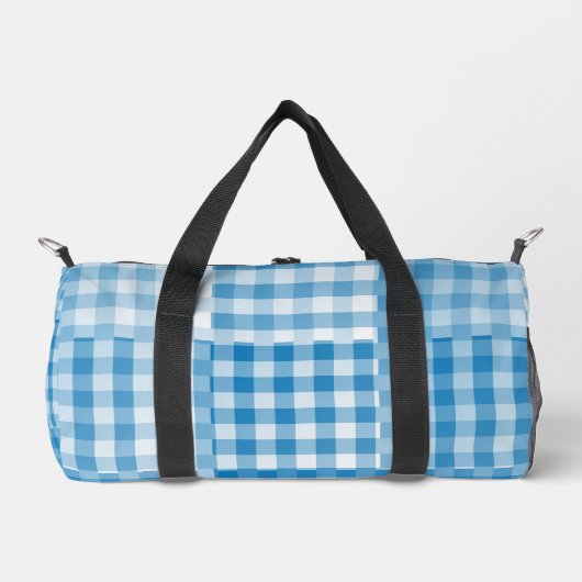 Sac De Sport Blue Checker Patchwork Pattern Small (Recto)