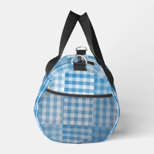 Sac De Sport Blue Checker Patchwork Pattern Small (Droite)