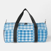 Sac De Sport Blue Checker Patchwork Pattern Small (Verso)