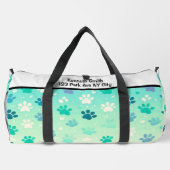 Sac De Sport Blue Green Gradient Paw Print Bag (Verso)
