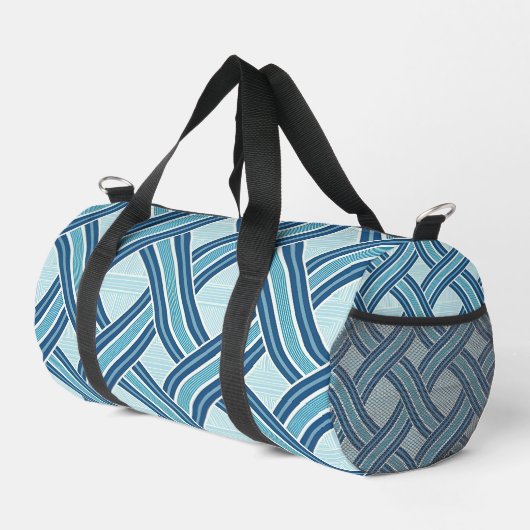 Sac De Sport Blue Lines Pattern (Coin droit)