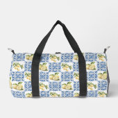 Sac De Sport Blue Tile French Country Lemon Pattern (Recto)