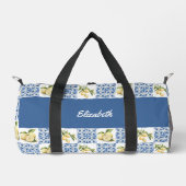 Sac De Sport Blue Tile French Country Lemon Pattern Name (Recto)