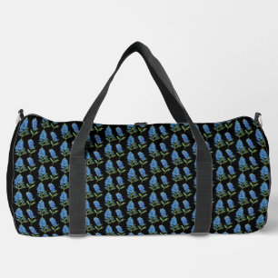 Sac De Sport Bluebonnets Texas Fleurs noires Aquarelle