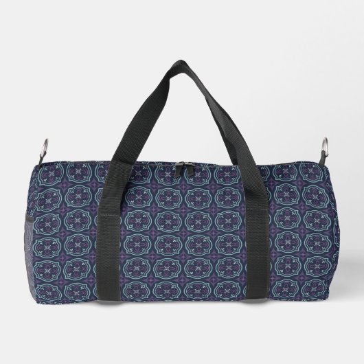 Sac De Sport blueish floral tiling pattern (Verso)
