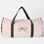 Sac De Sport Boho Blooms et flèches Monogrammes (Recto)