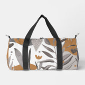 Sac De Sport Boho Chic Floral Votre Nom Citation (Recto)