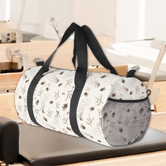 Sac De Sport Boho Woodland Winterberry Pattern