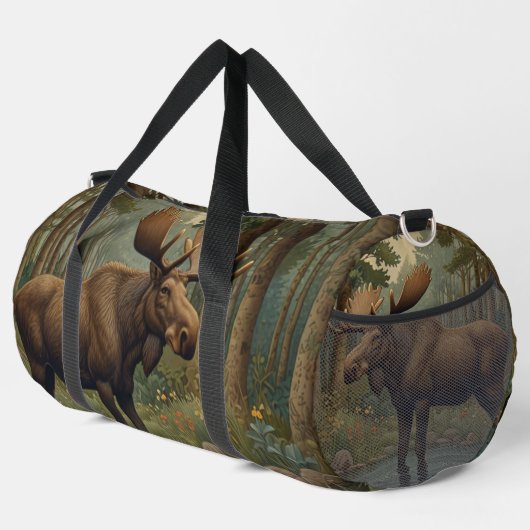 Sac De Sport Bois boisé de l'orignal rustique bois lac (Coin droit)