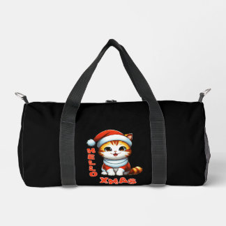 Sac De Sport Bonjour Noël - Chat de Noël mignon en costume Père