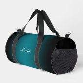 Sac De Sport Bordure noire sarcelle ombrée (Coin droit)