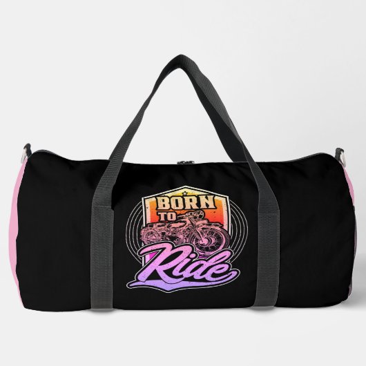 Sac De Sport Born To Ride Motorcycle  (Recto)