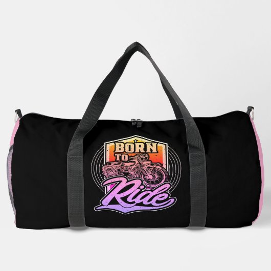 Sac De Sport Born To Ride Motorcycle (Verso)