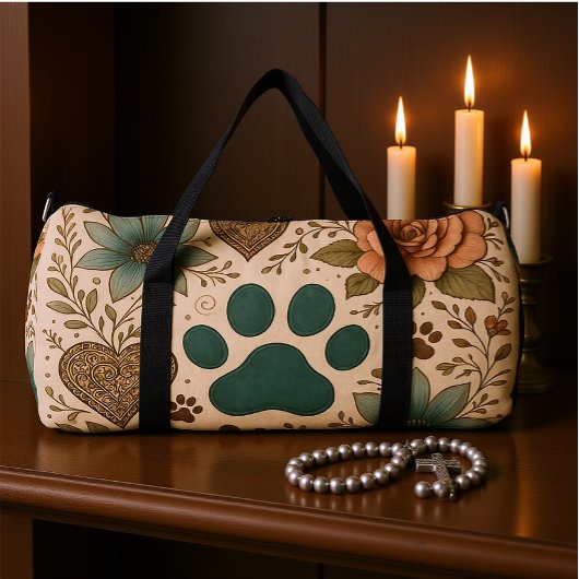 Sac De Sport Botanical Paw Print Travel Kit 