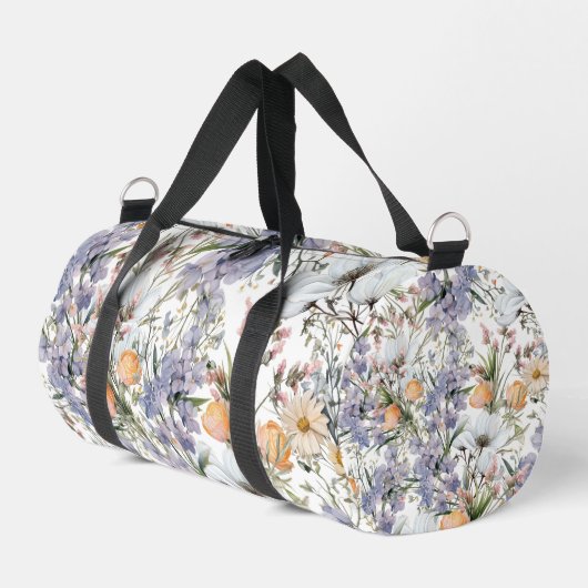 Sac De Sport Botanique pastel couleurs fleur sauvage été fleuri (Coin gauche)