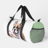 Sac De Sport Bouledogue français avec un chat (Coin droit)