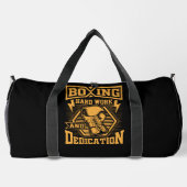 Sac De Sport Boxe Travail Dur Et Dédication  (Verso)