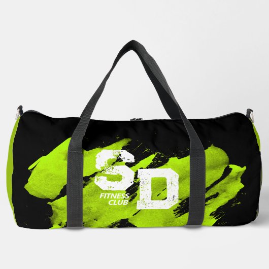 Sac de sport brossé vert et noir (Recto)