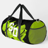 Sac de sport brossé vert et noir (Coin droit)