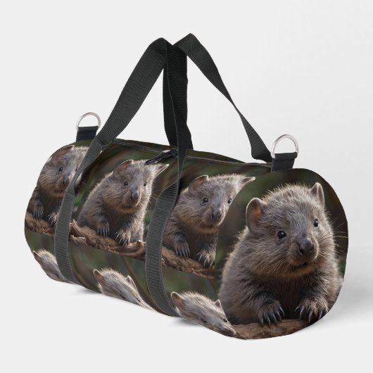 Sac De Sport Brown bébé australien Wombat, (Coin gauche)