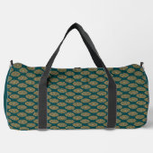 Sac De Sport Brown floral print on green (Recto)