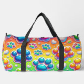 Sac De Sport Bubble Paw Print Rainbow Travel  (Recto)