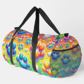 Sac De Sport Bubble Paw Print Rainbow Travel  (Coin droit)